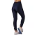 Calça Legging Fitness Cirrê Cós Alto Detalhe Zíper Marinho