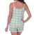 Short Doll Feminino Com Alça Xadrez Verde - comprar online