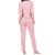 Pijama Feminino Calça e Blusa Longo Estampado Poá Rosa - comprar online
