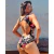 Body Floral Preto Com Decote e Fecho nas Costas