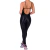 Macacão Longo Fitness Feminino Cirrê Preto - Conforto e Estilo para Treinos - comprar online