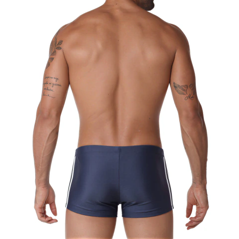 Sunga Boxer Masculina Lisa Chumbo com Detalhe Lateral na internet