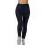 Calça Legging Fitness Cirrê Cós Alto Detalhe Zíper Marinho na internet