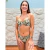 Conjunto de Biquíni Com Bojo Meia Taça Estampado Verde
