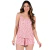 Short Doll Feminino Com Alça Poá Rosa