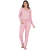 Pijama Feminino Calça e Blusa Longo Estampado Poá Rosa