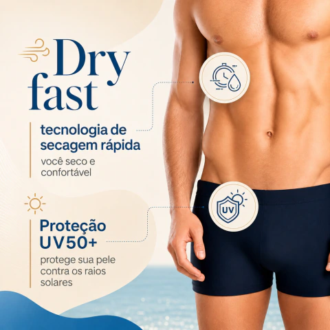 Sunga Boxer Masculina Lisa Preta com Detalhe Lateral - loja online