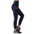 Calça Legging Fitness Cirrê Cós Alto Com Bolso Marinho