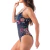 Body Feminino Com Fecho nas Costas Sem Bojo Estampado Preto