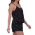 Short Doll Feminino Com Alça Estrelas Preto na internet