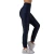 Calça Legging Fitness Cirrê Cós Alto Detalhe Zíper Marinho - comprar online
