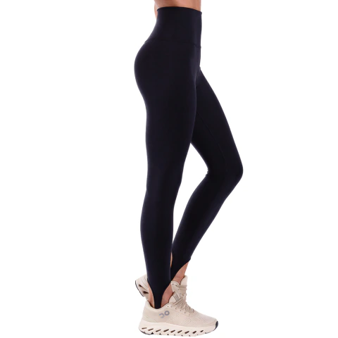 Calça Legging Fitness Pezinho Cós Alto de Suplex Preto na internet