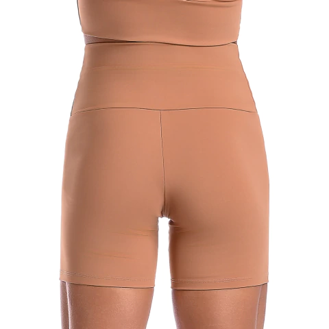 Conjunto Fitness Suplex Short e Top Marrom