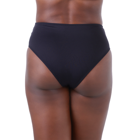 Calcinha de Biquíni Hot Pants Lisa Preta - comprar online