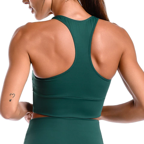 Imagem do Conjunto Fitness Suplex Short e Top Verde