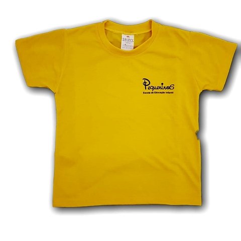 Camiseta em poliviscose manga curta amarela