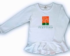 Baby Look manga longa em cotton com babadinho