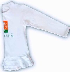 Baby Look manga longa em cotton com babadinho - comprar online