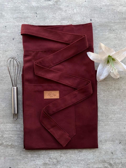 Avental Plissê Carmim