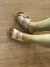Sandalias cuero plateadas - comprar online