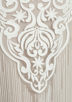 S0431 - TUL BORDADO GEOMETRICO - Sole Silva Telas de Novias ~ Bridal Fabrics