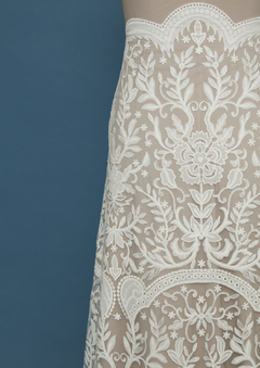 S0434 - TUL BORDADO CON GASA 3D - Sole Silva Telas de Novias ~ Bridal Fabrics
