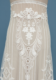 S0466 - TUL BORDADO CON GUIPIURE - Sole Silva Telas de Novias ~ Bridal Fabrics