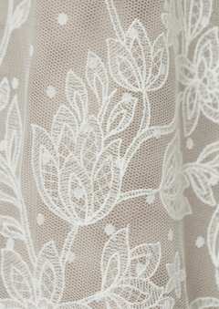 S0470 - ENCAJE PLUMETI BORDADO - Sole Silva Telas de Novias ~ Bridal Fabrics