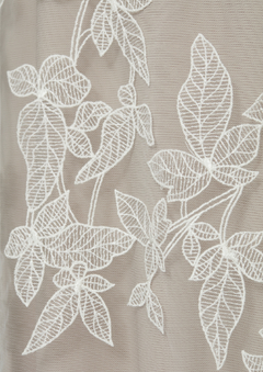 S0478 - TUL BORDADO con HOJAS - Sole Silva Telas de Novias ~ Bridal Fabrics