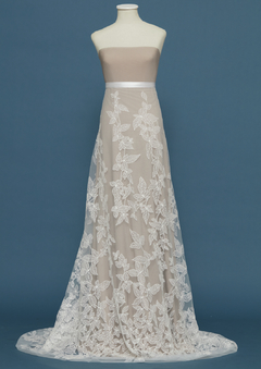 S0478 - TUL BORDADO con HOJAS - comprar online