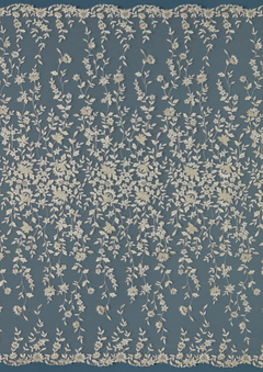S0486 - TUL BORDADO CON HILOS LUREX - Sole Silva Telas de Novias ~ Bridal Fabrics