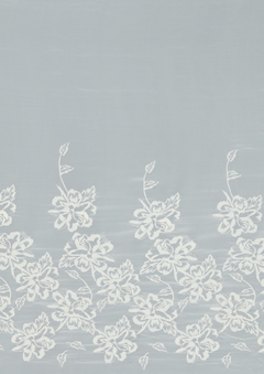 S0510- GASA DE SEDA GEORGETTE BORDADA - Sole Silva Telas de Novias ~ Bridal Fabrics