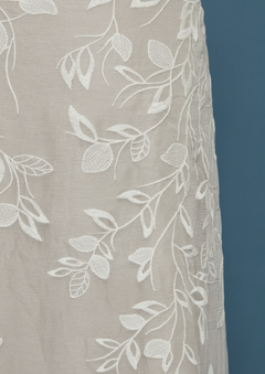 S0513- GASA DE SEDA BORDADA - Sole Silva Telas de Novias ~ Bridal Fabrics