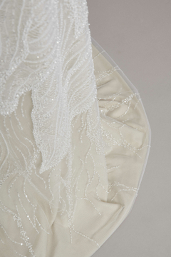 S0561 TUL BORDADO CON LUREX, LENTEJUELAS Y MOSTACILLAS - Sole Silva Telas de Novias ~ Bridal Fabrics