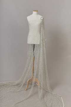 S0627 - GUIPIURE CON HILO DE LUREX - Sole Silva Telas de Novias ~ Bridal Fabrics