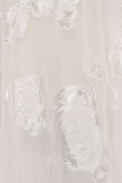 S0530 - GASA DE SEDA Y VISCOSA CON FLORES JACQUARD - comprar online