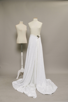 S0525 - TUL BORDADO CON LENTEJUELAS - tienda online