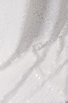 S0525 - TUL BORDADO CON LENTEJUELAS - Sole Silva Telas de Novias ~ Bridal Fabrics