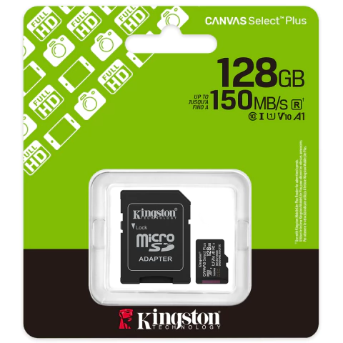 Tarjeta de Memoria Micro SD 128GB Kingston Canvas Select Plus G3