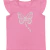 Blusa Infantil Femina Malha Ribana Leve Borboleta Pink na internet
