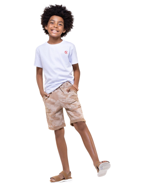 BERMUDA MOLETINHO INFANTIL ROTATIVA C/ BOLSO - TERRA