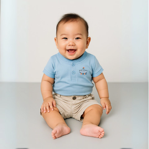 Body Gola Portuguesa Bebê Masculino 100% Algodão Manga Curta Conforto Diário