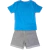 2 PEÇAS LISO AZUL OU CINZA CONJUNTO INFANTIL MASCULINO MINIMALISTA BASICO - loja online