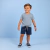 Conjunto Infantil Menino Camiseta Gola V Bermuda Tecido Ecologioco - loja online