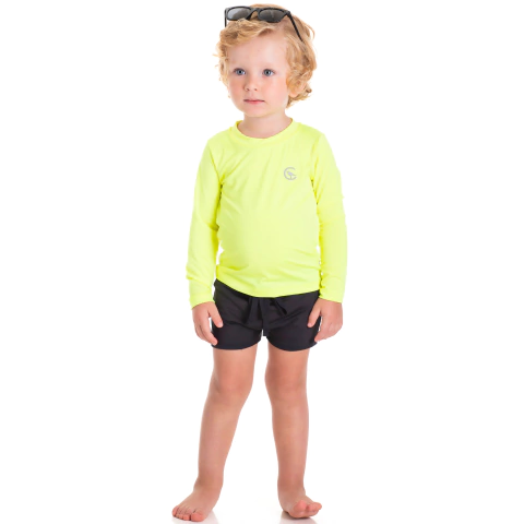 MANULELE PROTEÇÃO SOLAR UV50+ AMARELO NEON BLUSA PRAIA PISCINA MENINOS E MENINAS - comprar online