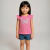 Blusa Infantil Femina Malha Ribana Leve Borboleta Pink
