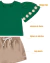 Conjunto Infantil Menina Verde Blusa Manga Flare + Shorts Saia Moletinho Algodão Tamanhos 4 6 8 - comprar online