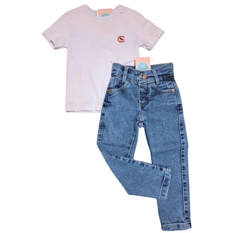 CALÇA JEANS INFANTIL MENINO LYCRA COM AJUSTE - comprar online