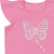 Blusa Infantil Femina Malha Ribana Leve Borboleta Pink - comprar online