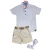 Roupa para Batizado Menino conjunto camisa e bermuda social infantil branco/off white - comprar online